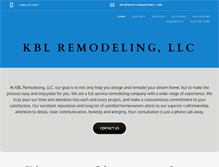 Tablet Screenshot of kblremodeling.com